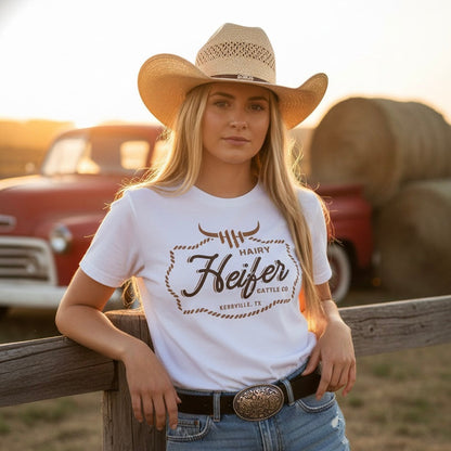 Hairy Heifer Stock Rope Tee