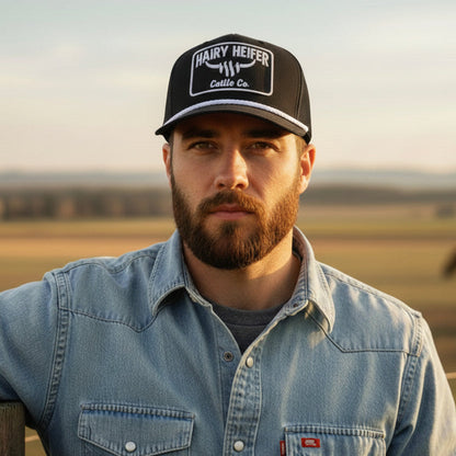 Hairy Hiefer Black Patch Cap